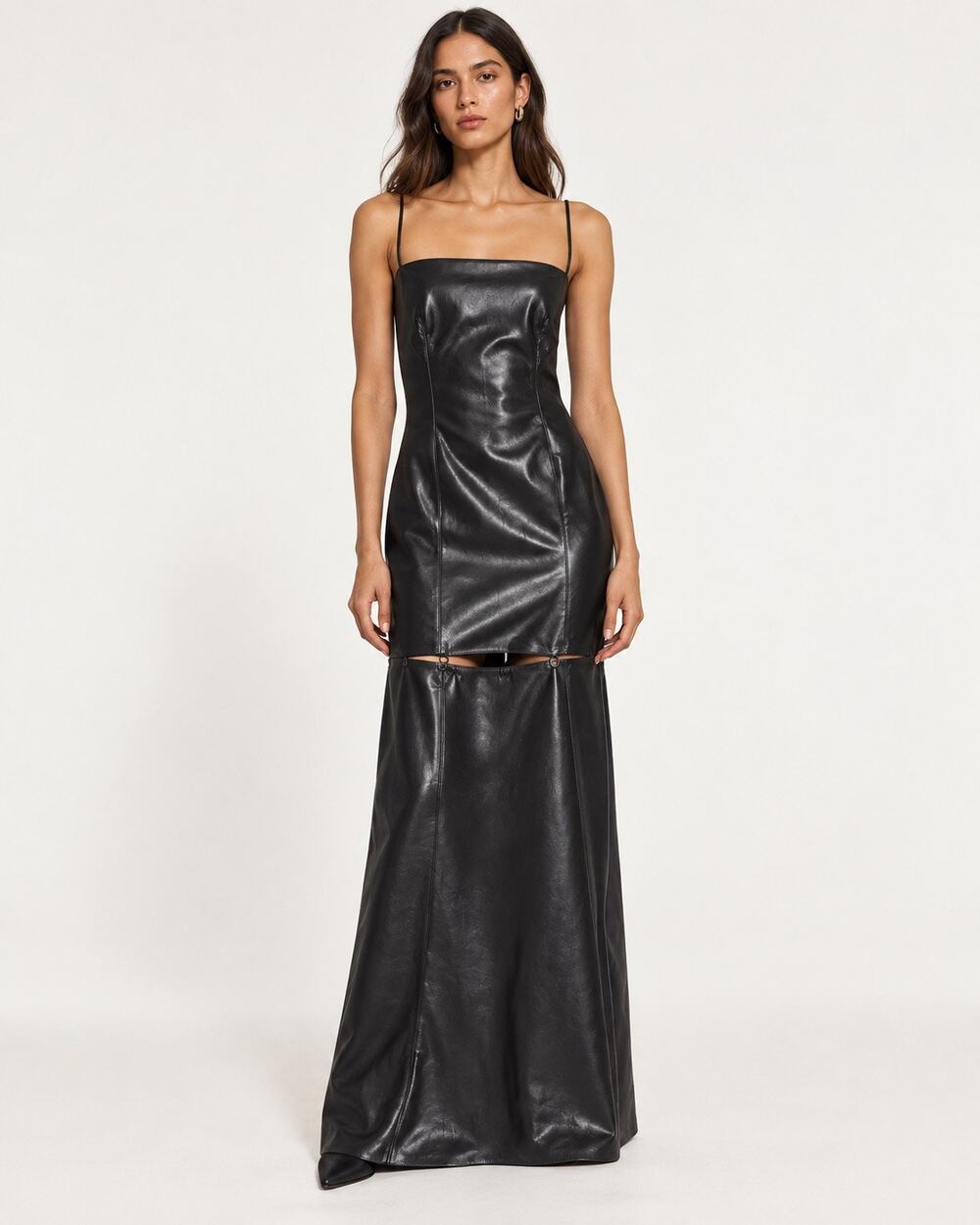 Nanushka Freza Convertible Faux-leather Dress Size XS